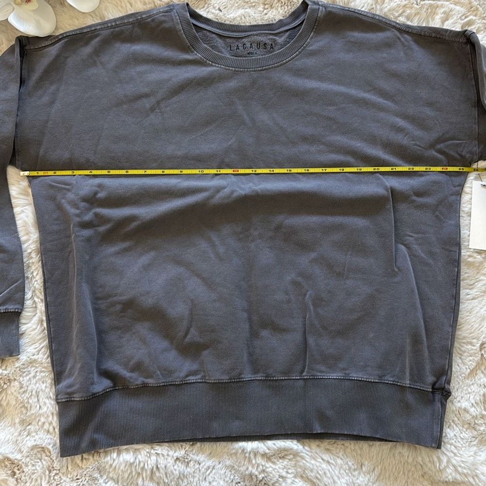 LACAUSA Set Sweatshirt & Shorts Grey Size M - Picture 2 of 11